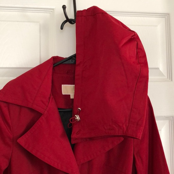 Michael Kors Red Trench Raincoat - Picture 5 of 5